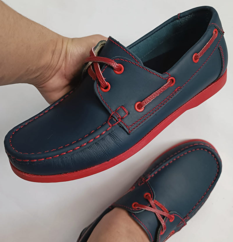Azul Rojo cuero