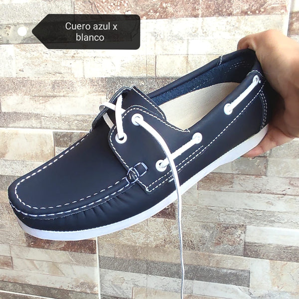 Azul x Blanco Cuero