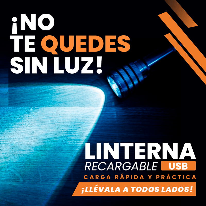 Linterna Táctica TitanioPro USB